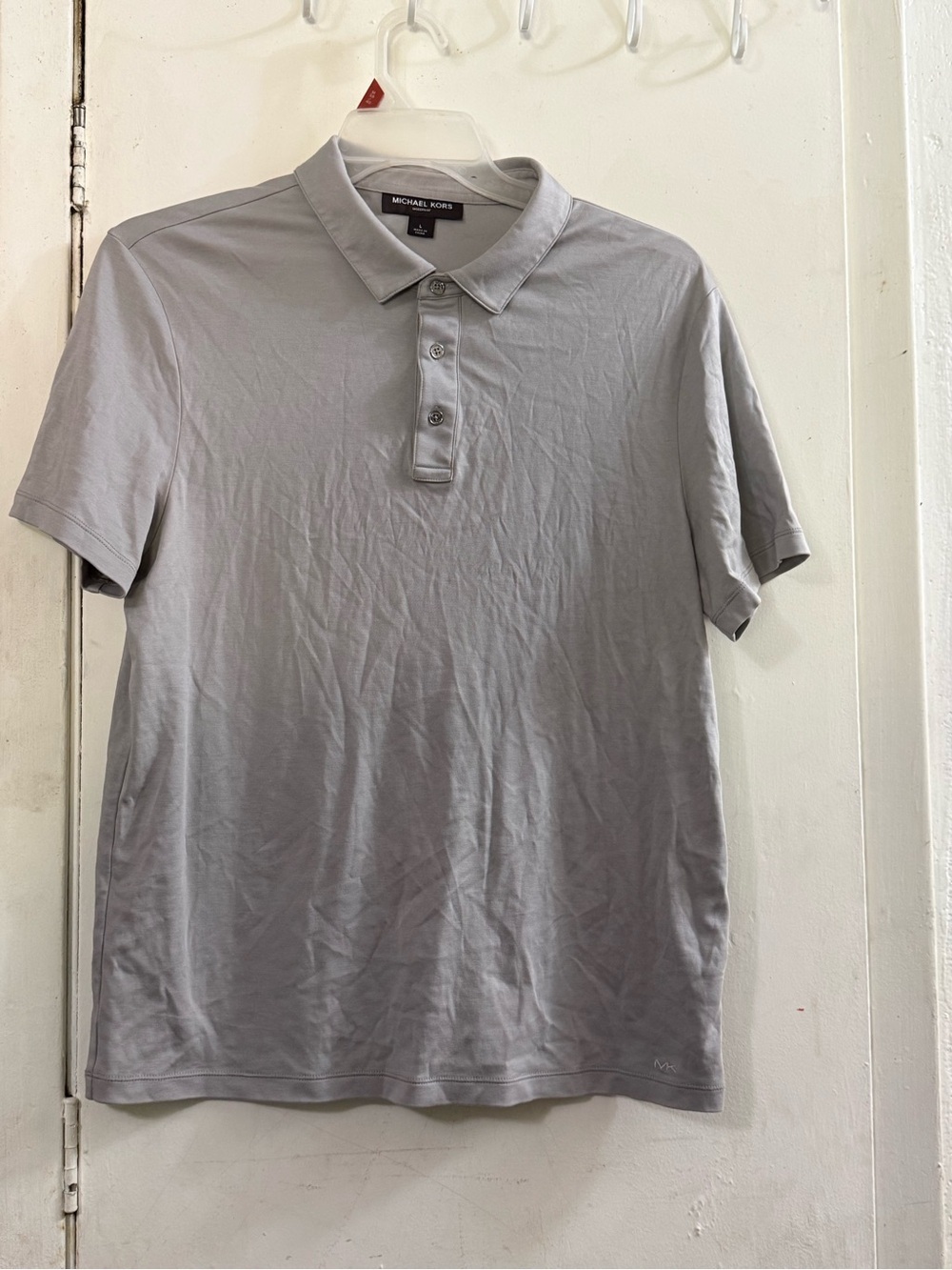 Michael Kors Men's Light Gray Short-Sleeve Polo